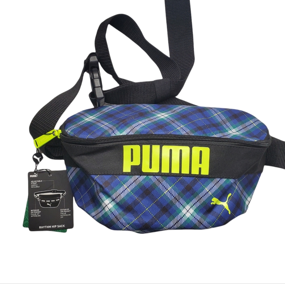NWT PUMA PLAID RHYTHM HIP SACK FANNY PACK